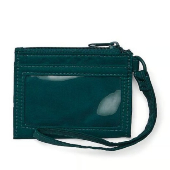 Victorias Secret PINK ID card holder key chain with zipper green - Picture 3 of 3